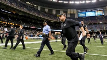 Dec 21, 2015; New Orleans, LA, USA; New Orleans Saints head coach Sean Payton runs off the field following a loss against the Detroit Lions in a game at the Mercedes-Benz Superdome. The Lions defeated the Saints 35-27. Mandatory Credit: Derick E. Hingle-USA TODAY Sports