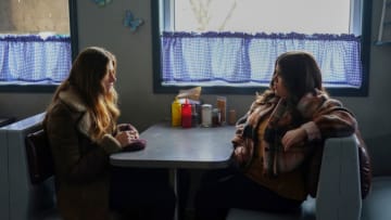 In the Dark -- “Home Run” -- Image Number: ITD310b_0980r -- Pictured (L-R): Perry Mattfeld as Murphy Mason and Brooke Markham as Jess Damon -- Photo: Marni Grossman/The CW -- © 2021 The CW Network, LLC. All Rights Reserved.