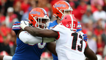 Azeez Ojulari, Georgia Bulldogs, Florida Gators. (Mandatory Credit: Kim Klement-USA TODAY Sports)