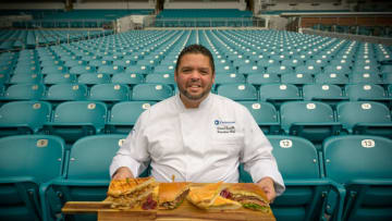 Executive Chef Ismael Lasalle, NFL Fan Experience this week at the Miami Beach Convention Center, photo provided by Centerplate