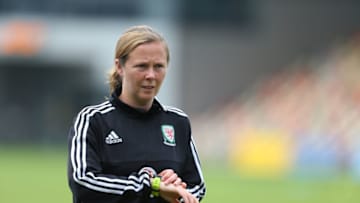 NEWPORT, WALES - SEPTEMBER 20: Rehanne Skinner assistant coach of Wales Women during the Women's Euro 2017 qualifier match between Wales Women and Austria Women at Rodney Parade on September 20, 2016 in Newport, Wales. (Photo by Catherine Ivill - AMA/Getty Images)