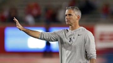 HOUSTON, TX - NOVEMBER 16: Head coach Mike Norvell of the Memphis Tigers reacts in the fourth quarter against the Houston Cougars at TDECU Stadium on November 16, 2019 in Houston, Texas. (Photo by Tim Warner/Getty Images)