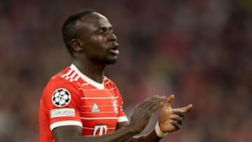 Bayern Munich forward Sadio Mane hoping to return against PSG next month. (Photo by Alexander Hassenstein/Getty Images)