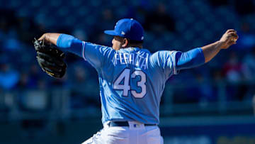 Kansas City Royals relief pitcher Wily Peralta (43) (Photo by William Purnell/Icon Sportswire via Getty Images)