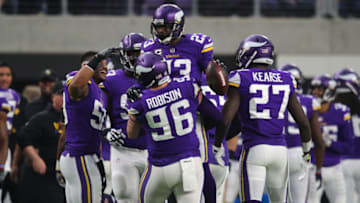 (Photo by Adam Bettcher/Getty Images) Terence Newman and Brian Robison