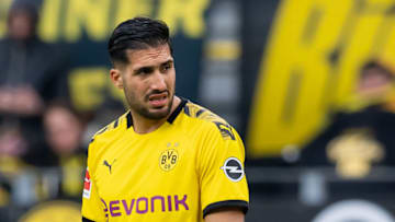 DORTMUND, GERMANY - FEBRUARY 29: (BILD ZEITUNG OUT) Emre Can of Borussia Dortmund looks on during the Bundesliga match between Borussia Dortmund and Sport-Club Freiburg at Signal Iduna Park on February 29, 2020 in Dortmund, Germany. (Photo by Max Maiwald/DeFodi Images via Getty Images)