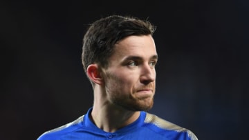 LEICESTER, ENGLAND - NOVEMBER 28: Ben Chilwell of Leicester City looks on during the Premier League match between Leicester City and Tottenham Hotspur at The King Power Stadium on November 28, 2017 in Leicester, England. (Photo by Laurence Griffiths/Getty Images)