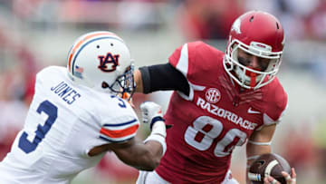 FAYETTEVILLE, AR - OCTOBER 24: Drew Morgan