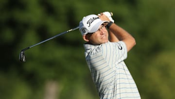 BLAINE, MINNESOTA - JULY 23: Bill Haas of the United States plays his shot from the fourth tee during the first round of the 3M Open on July 23, 2020 at TPC Twin Cities in Blaine, Minnesota. (Photo by Matthew Stockman/Getty Images)