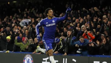 Chelsea's French striker Loic Remy celebrates scoring the opening goal during the English Premier League football match between Chelsea and Manchester City at Stamford Bridge in London on January 31, 2015. AFP PHOTO / IAN KINGTON RESTRICTED TO EDITORIAL USE. No use with unauthorized audio, video, data, fixture lists, club/league logos or live services. Online in-match use limited to 45 images, no video emulation. No use in betting, games or single club/league/player publications (Photo credit should read IAN KINGTON/AFP/Getty Images)