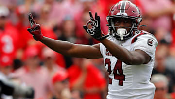 Israel Mukuamu #24 of the South Carolina Gamecocks. (Photo by Kevin C. Cox/Getty Images)