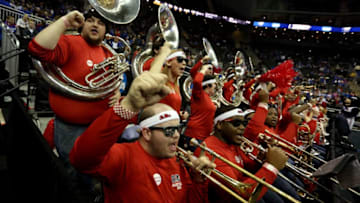 KANSAS CITY, MO - MARCH 24: Band members for the Mississippi Rebels support their school against the La Salle Explorers during the third round of the 2013 NCAA Men's Basketball Tournament at Sprint Center on March 24, 2013 in Kansas City, Missouri. (Photo by Ed Zurga/Getty Images)