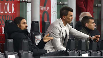 Zlatan Ibrahimovic e Mario Mandzukic a San Siro 
