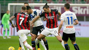 La gara d'andata tra Milan e Atalanta