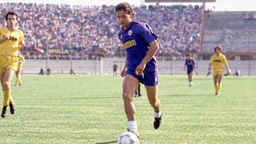 Roberto Baggio ai tempi della Fiorentina