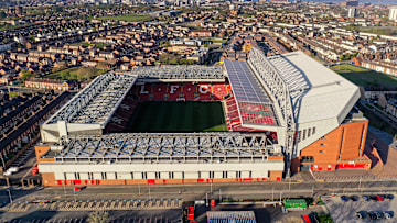 Aerial Views Of Anfield As Football Remains Suspended Due To Coronavirus