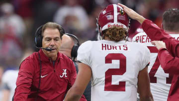 Alabama head coach Nick Saban is pumped for Jalen Hurts' career with the Philadelphia Eagles. 