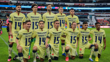 Jugadores del América previo a un partido.