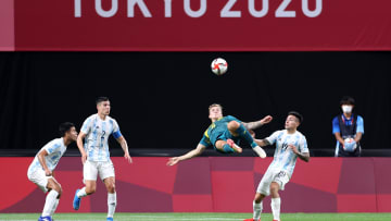 Argentina v Australia: Men's Football - Olympics: Day -1 - Argentina no pudo en el debut ante Australia.
