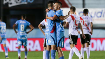 Arsenal v River Plate - Copa De La Liga Profesional 2021 - Arsenal festeja el empate.