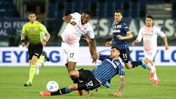 Azione di gioco in Atalanta - Milan