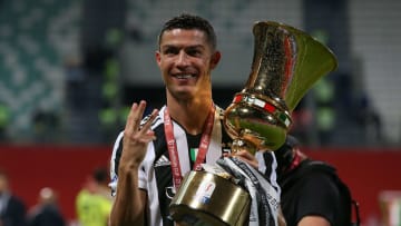 Cristiano celebrando la consecución de la Copa de Italia