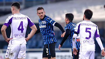 I viola dopo un gol subito a Bergamo