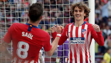 Saúl y Griezmann en el último partido de la temporada 2019