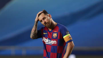 Messi en la derrota contra el Bayern