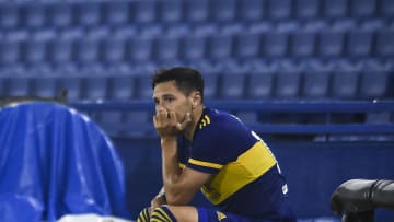 Boca Juniors v Atletico Tucuman - Copa de la Liga Profesional 2021 - Mauro Zárate, desolado.