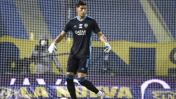 Esteban Andrada atajando en Boca Juniors
