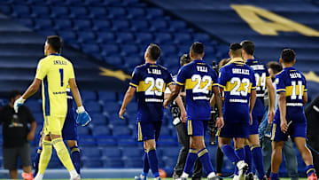 Boca Juniors v Santos - Copa CONMEBOL Libertadores 2020 - Boca se retira cabizbajo.