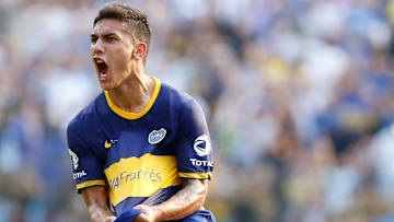 Leandro Paredes celebrando gol en Boca Juniors