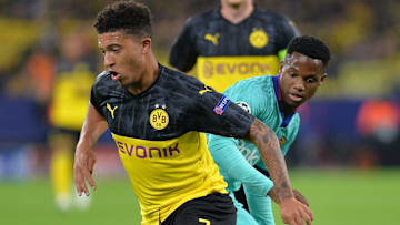 Jadon Sancho wird wohl auch in Zukunft nur gegen und nicht für den FC Barcelona spielen