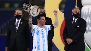 Lionel Messi festeggia il successo in Copa America