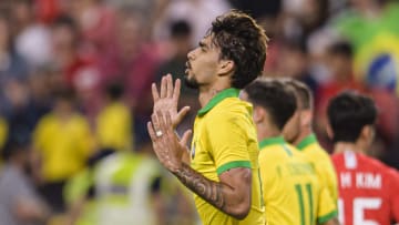 Lucas Paqueta avec la sélection du Brésil. 