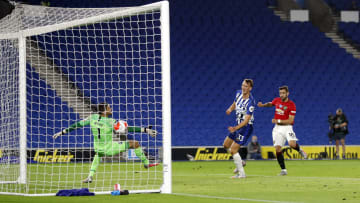 Bruno Fernandes scored twice for Man Utd against Brighton