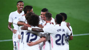 La joie des joueurs du Real après ce précieux succès face à Cadix.