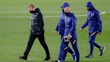 Ronald Koeman und seine Assistenten (nach dem Spiel bei Celta Vigo)