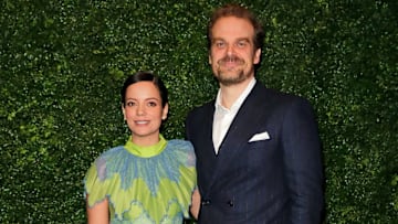 Fans think David Harbour has already popped the question to Lily Allen.