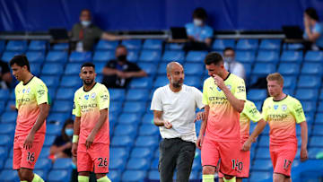 Guardiola dan para pemain Manchester City