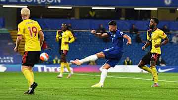Giroud a inscrit le premier but des Blues contre Watford 