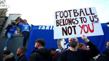 Chelsea fans protested the Super League