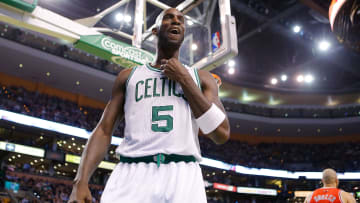 Kevin Garnett's first season with the Boston Celtics ended with the 2008 NBA title.