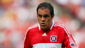 Cuauhtémoc Blanco en un partido del Chicago Fire.