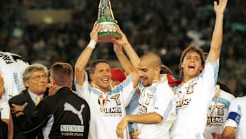 Simeone, Verón y Crespo, campeones en Lazio