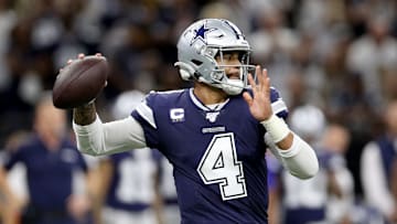 Dallas Cowboys quarterback Dak Prescott in the pocket
