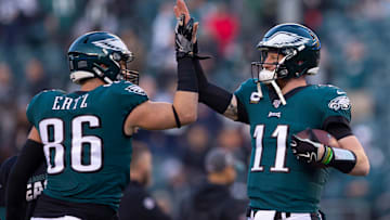 Philadelphia Eagles star TE Zach Ertz and QB Carson Wentz