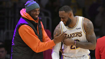 NBA legends Kobe Bryant and LeBron James