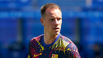 Ter Stegen la temporada pasada en la previa ante el Alavés